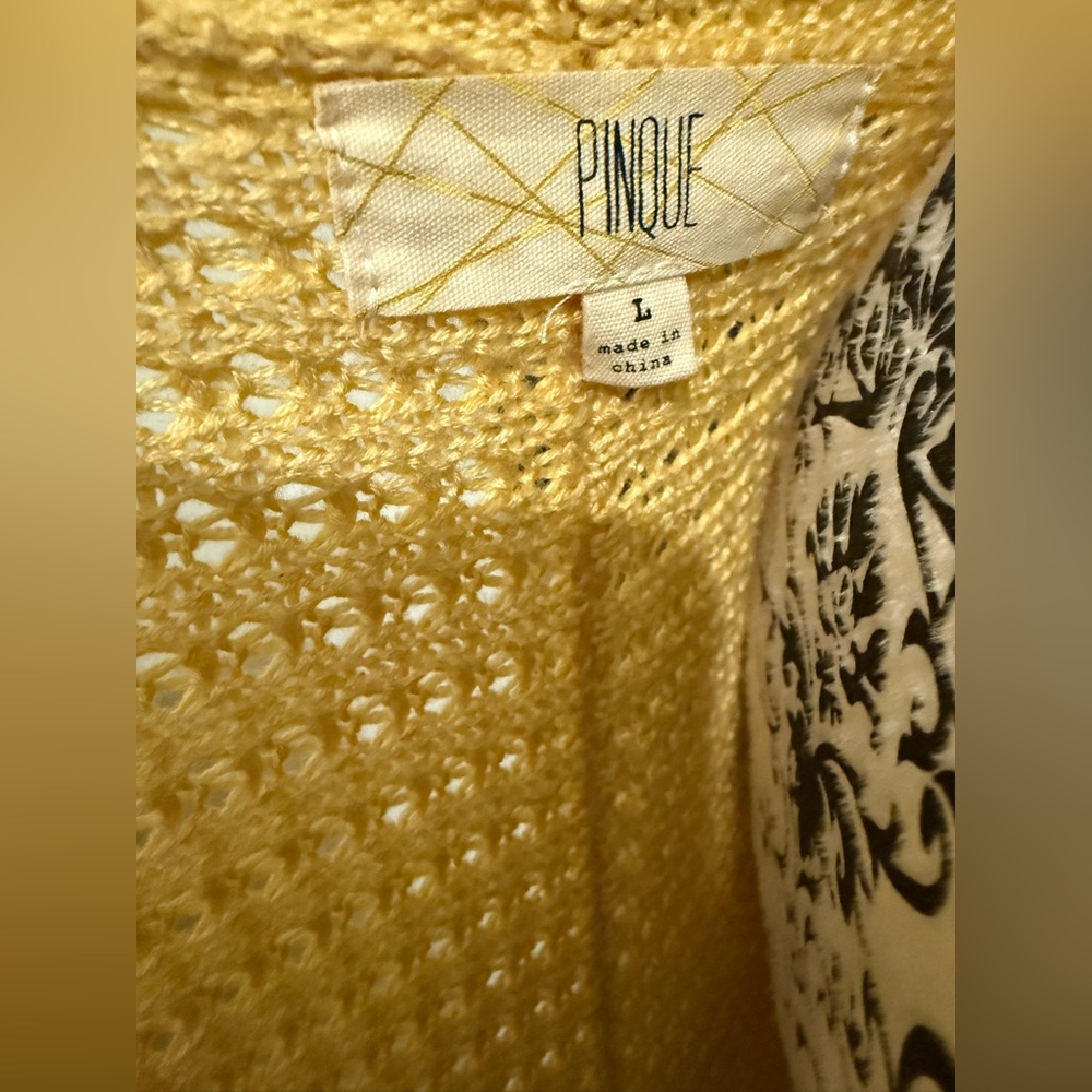 Pinque Yellow Women's Cardigan - Picture 5 of 6